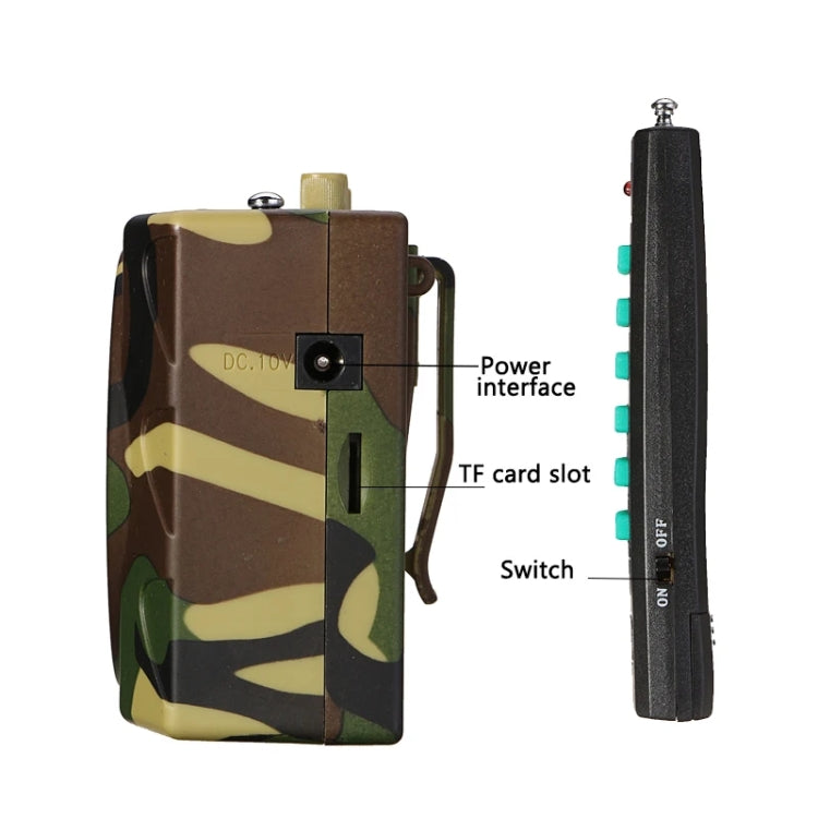 25W  Bluetooth Voice Amplifier Bird Hunting Speaker Supports USB/TF/FM 1000m Remote Control, EU Plug, US Plug