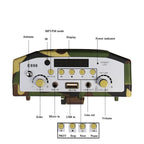25W  Bluetooth Voice Amplifier Bird Hunting Speaker Supports USB/TF/FM 1000m Remote Control, EU Plug, US Plug