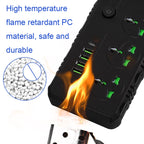 B09 2m 3000W 3 Plugs + PD + 4-USB Ports Multifunctional Flame-Retardant Socket With Switch, UK Plug, US Plug