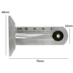 Stainless Steel Tire Tread Vernier Depth Gauge, 0-30mm, 0-50mm, 0-60mm