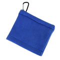 Golf Ball Cleaning Utility Towel Wet And Dry Used Golf Cleaning Terry Towel With Hook, Cleaning Towel Blue