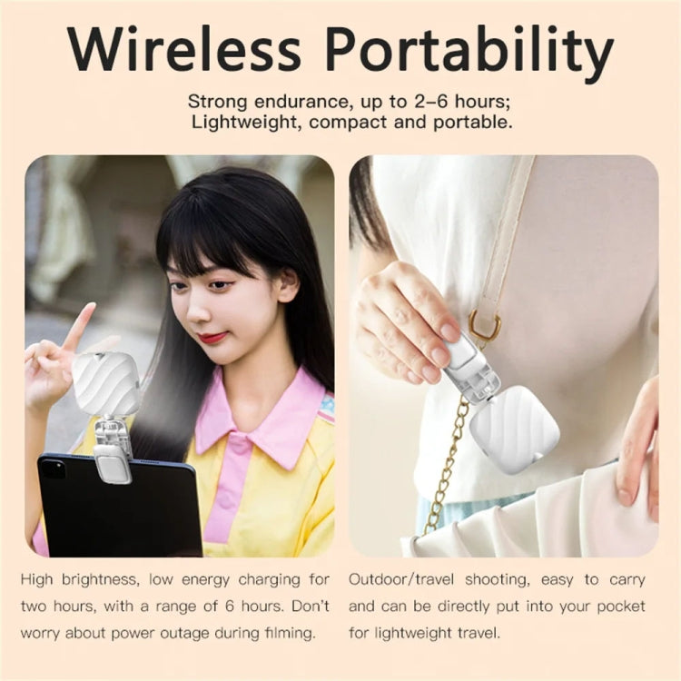 LED Mobile Phone Live Beauty Fill Light USB Charging Camera Pocket Light, Black, White