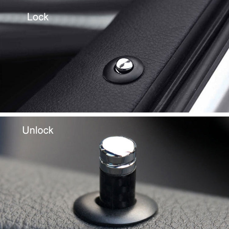 Carbon Fiber Door Interior Deadbolt Trim Cover, 4pcs/set