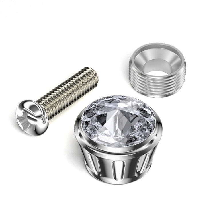 Licence Plate Frame Rhinestone Anti-theft Fixing Nut Cover