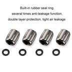 4pcs/set Metal Anti-theft Tyre Core Valve Personalised Conversion Cap, Colorful, Titanium Black, Red, Silver