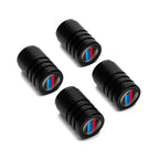 Aluminium Alloy Checkered Tricolour Car Wheel Decorative Valve Cap, Black, Silver, Red