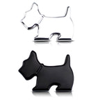 Cute Pet Dog Car Decal Puppy Metal Vehicle Emblem Decorative Stickers