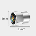 4pcs /Set Car Labeled Metal Tire Valve Caps Automobile Universal Modified Valve Covers, Car Labeled