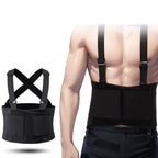 Sports Back Support Belt Waist Pain Protection Belt with Suspender Strap for Heavy Lifting, S, M, L, XL, XXL, XXXL
