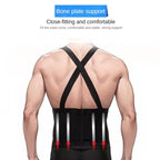 Sports Back Support Belt Waist Pain Protection Belt with Suspender Strap for Heavy Lifting, S, M, L, XL, XXL, XXXL