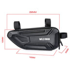 WILD MAN XT4 1.2L EVA Hard Shell Bicycle Triangle Bag Electric Vehicle Side Bag, XT4 (Sun), XT4 (Twill)