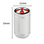 4pcs /Set Umbrella Metal Tire Valve Caps Automobile Universal Modified Valve Covers