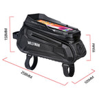 WILD MAN XT5 1.2L EVA Hard Shell Bike Front Beam Bag Touch Screen Phone Waterproof Bag, XT5 (Twill), XT5 (Solar)