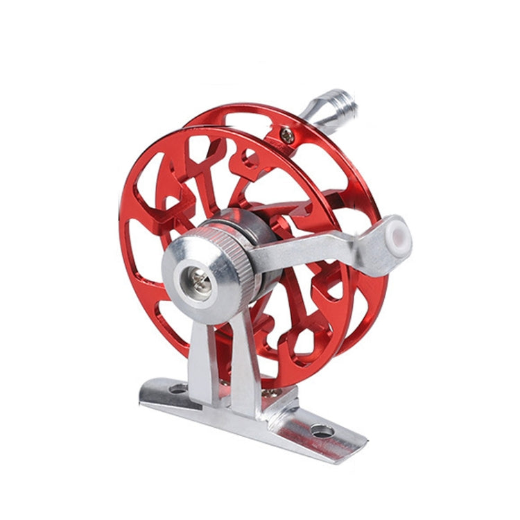 Ice Fishing Raft Reel Fly Reel With Base All Metal Hollow Fishing Tackle, 50mm Red, 50mm Purple, 50mm Gold, 65mm Red, 65mm Purple, 65mm Gold