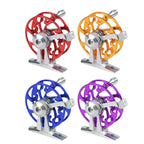 Ice Fishing Raft Reel Fly Reel With Base All Metal Hollow Fishing Tackle, 50mm Red, 50mm Purple, 50mm Gold, 65mm Red, 65mm Purple, 65mm Gold