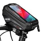 WILD MAN X1 1L EVA Hard Shell Bicycle Phone Touch Screen Handlebar Bag Waterproof Cycling Bag, X1 1L (Red), X1 1L (Black)