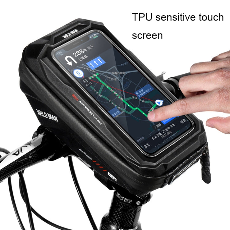 WILD MAN X1 1L EVA Hard Shell Bicycle Phone Touch Screen Handlebar Bag Waterproof Cycling Bag, X1 1L (Red), X1 1L (Black)