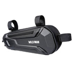 WILD MAN XT9 1.8L EVA Hard Shell Bike Front Beam Triangle Bag Electric Vehicle Waterproof Bag, XT9 (Twill), XT9 (Sun)