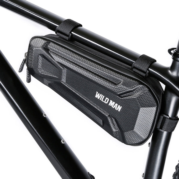 WILD MAN XT9 1.8L EVA Hard Shell Bike Front Beam Triangle Bag Electric Vehicle Waterproof Bag, XT9 (Sun), XT9 (Twill)