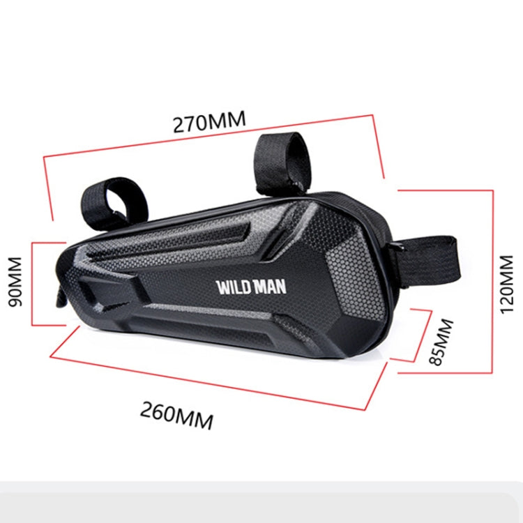 WILD MAN XT9 1.8L EVA Hard Shell Bike Front Beam Triangle Bag Electric Vehicle Waterproof Bag, XT9 (Sun), XT9 (Twill)