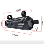 WILD MAN XT9 1.8L EVA Hard Shell Bike Front Beam Triangle Bag Electric Vehicle Waterproof Bag, XT9 (Sun), XT9 (Twill)