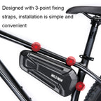 WILD MAN XT9 1.8L EVA Hard Shell Bike Front Beam Triangle Bag Electric Vehicle Waterproof Bag, XT9 (Sun), XT9 (Twill)