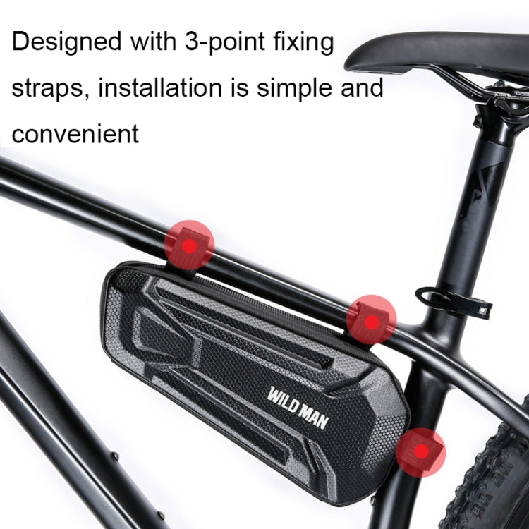 WILD MAN XT9 1.8L EVA Hard Shell Bike Front Beam Triangle Bag Electric Vehicle Waterproof Bag, XT9 (Sun), XT9 (Twill)