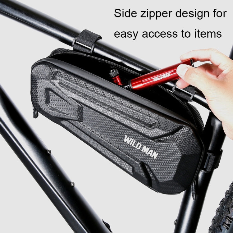 WILD MAN XT9 1.8L EVA Hard Shell Bike Front Beam Triangle Bag Electric Vehicle Waterproof Bag, XT9 (Sun), XT9 (Twill)