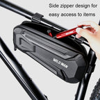 WILD MAN XT9 1.8L EVA Hard Shell Bike Front Beam Triangle Bag Electric Vehicle Waterproof Bag, XT9 (Sun), XT9 (Twill)