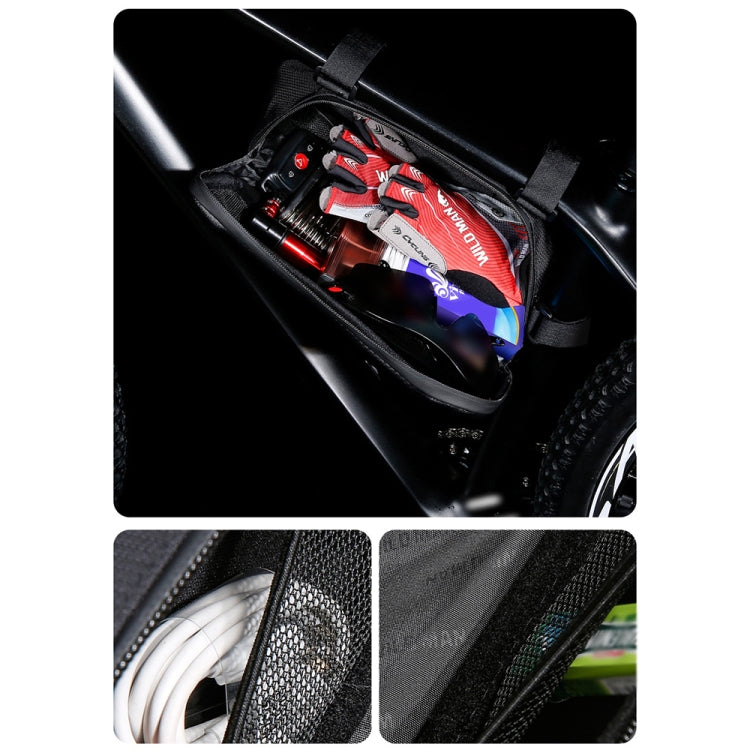 WILD MAN XT9 1.8L EVA Hard Shell Bike Front Beam Triangle Bag Electric Vehicle Waterproof Bag, XT9 (Sun), XT9 (Twill)