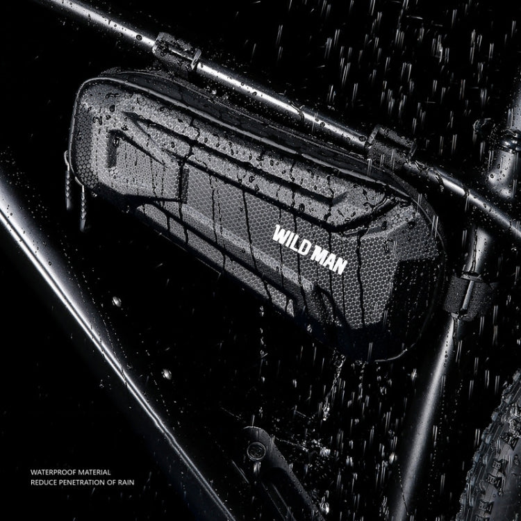 WILD MAN XT9 1.8L EVA Hard Shell Bike Front Beam Triangle Bag Electric Vehicle Waterproof Bag, XT9 (Sun), XT9 (Twill)