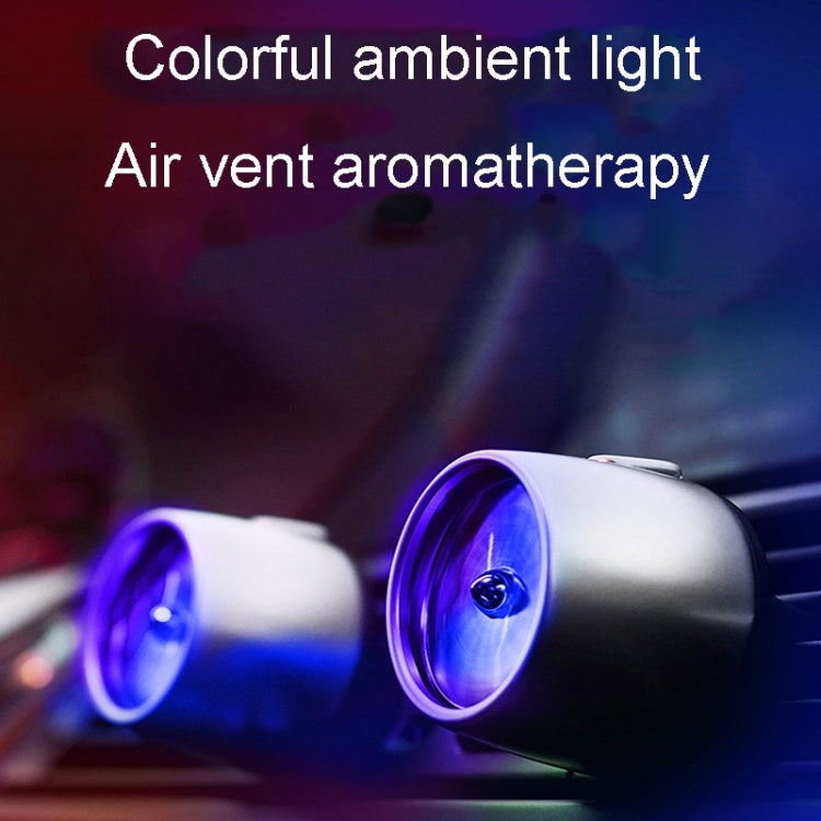Car Fragrance Super Engine Car Air Conditioning Aroma Diffuser Outlet Ornament, Gray Titanium Red Light, Gray Titanium Blue Light, Bright Silver Red Light, Bright Silver Blue Light, Golden Red Light, Golden Blue Light