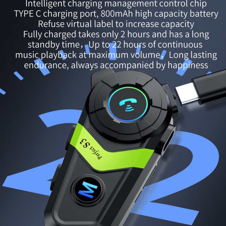 S3 Motorcycle Helmet Bluetooth Headset For Full and Half Helmets