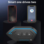 X6 Helmet Bluetooth Headset Wireless Waterproof Moto Handsfree Stereo Headphone