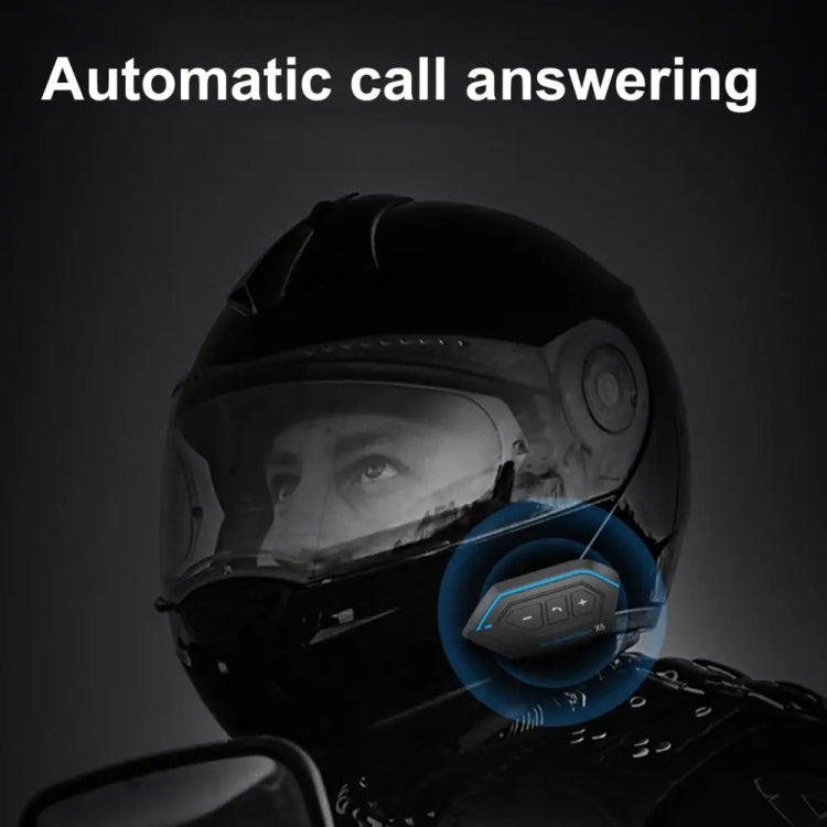 X6 Helmet Bluetooth Headset Wireless Waterproof Moto Handsfree Stereo Headphone