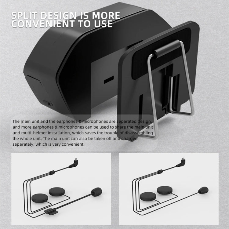 X6 Helmet Bluetooth Headset Wireless Waterproof Moto Handsfree Stereo Headphone