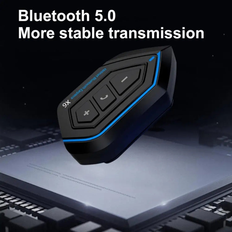 X6 Helmet Bluetooth Headset Wireless Waterproof Moto Handsfree Stereo Headphone