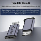 Micro B Male Adapter USB Link HDD Enclosure Interface Converter, USB Female Transfer, Type-C Female Transfer, USB Male Transfer, Type-C Male Transfer