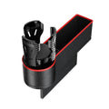 Car Seat Gap Storage Box Car Water Cup Holder Ashtray, Left Black Red, Left Carbon Fiber, Left Brown, Left Beige, Left Black, Right Black Red, Right Carbon Fiber, Right Brown, Right Beige, Right Black