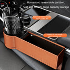 Car Seat Gap Storage Box Car Water Cup Holder Ashtray, Left Black Red, Left Carbon Fiber, Left Brown, Left Beige, Left Black, Right Black Red, Right Carbon Fiber, Right Brown, Right Beige, Right Black