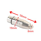 Zinc Alloy XLR Female To RCA Female Lotus Head Microphone Mixing Audio Transit Joint