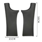 For Tesla Model Y Rear Door Built-In Sill Strip Rear Seats Anti-Kick Leather Protective Pad, Black, Carbon Fiber, TPE