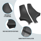 For Tesla Model Y Rear Door Built-In Sill Strip Rear Seats Anti-Kick Leather Protective Pad, Black, Carbon Fiber, TPE