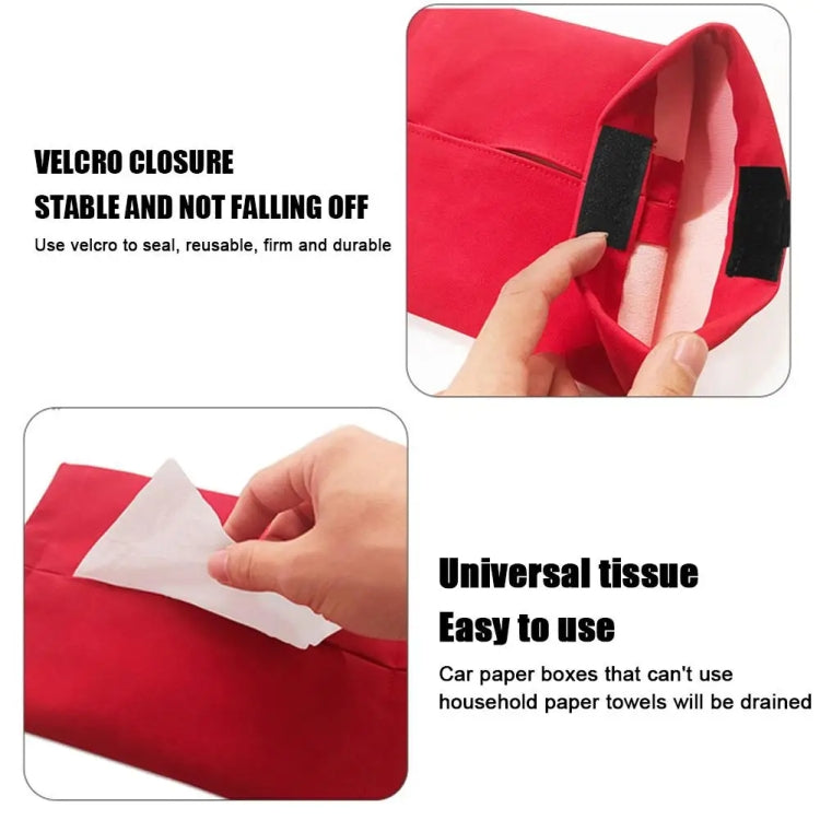 For Tesla Model 3 / Y Car Seat Central Control Screen Tissue Box Tissue Storage Bags, Black, Brown, Red