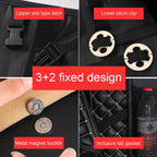 Car Trunk Leather Storage Bag Large Capacity Rear Seat Back Pouch, Leather, Mesh Pocket, Simple