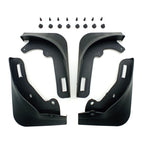 For Tesla Model Y Car Punch-Free Front And Rear Wheel Soft Rubber Mudguards, Matte Black, Carbon Fiber