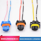Car Headlight Socket Light Holder Plug With Cable, 1pair For 9005, 1pair For 9006, 1pair For H11 / H8 / 881