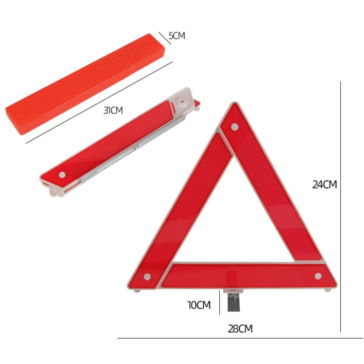 Car Storage Foldable Tripod Warning Plaque Car Emergency Warning Sign, 28 x 24cm