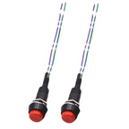 2pcs Car Modification Horn Switch Universal Button Modification Small Switch, Red Button, Green Button
