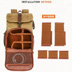 Large Capacity SLR Digital Camera Bag Laptop Backpack Canvas Storage Bag